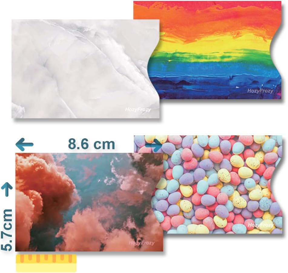8 RFID Blocking Sleeves, Credit Card Protector, Anti-Theft Credit Card Holder, Easy to Recognize, Vivid Color Prints