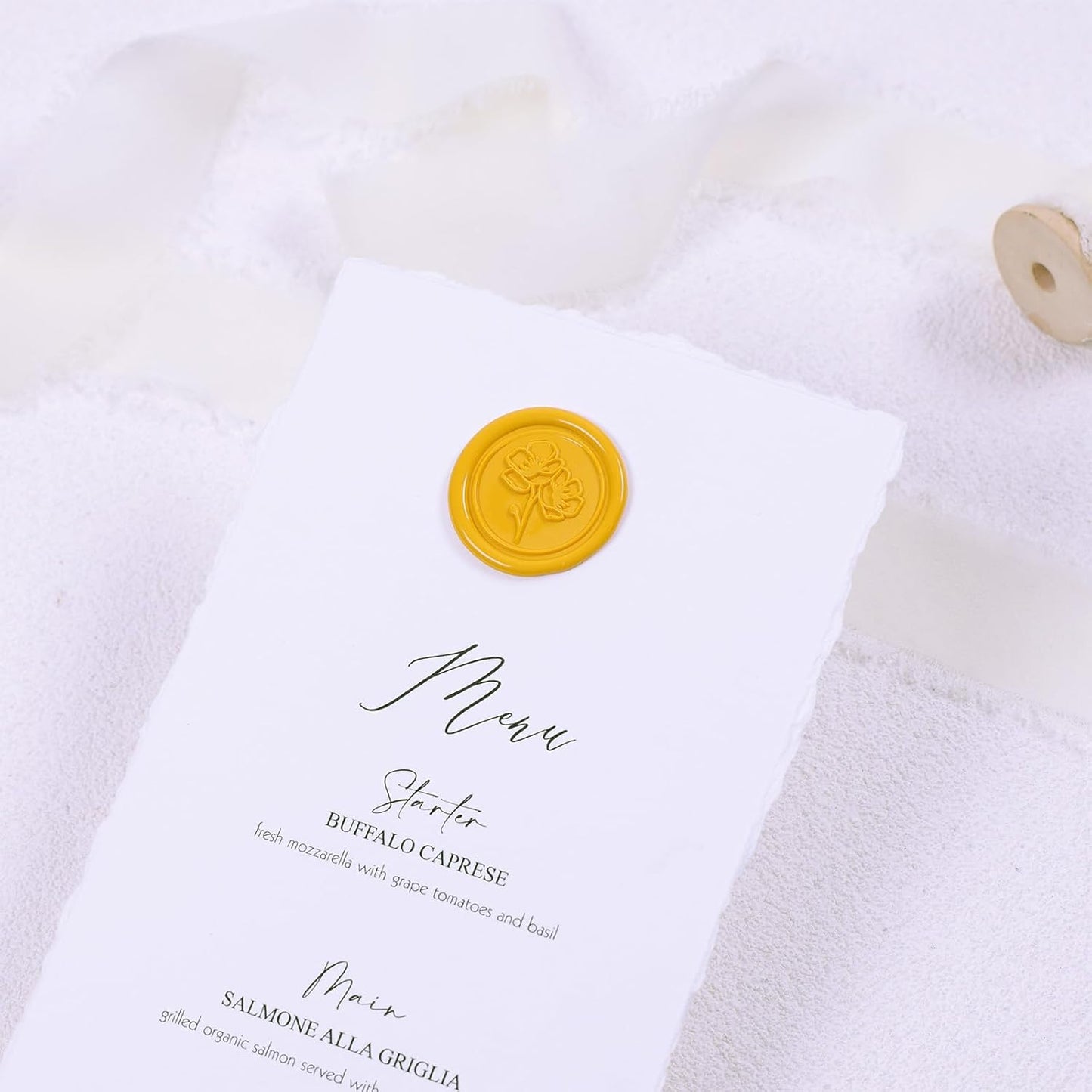 UNIQOOO Mustard Yellow Sealing Wax Sticks for Wax Seal Stamp - Perfect for Wedding Invitations, Cards Envelopes, Snail Mails, Wine Packages, Christmas Gift Ideas, Pack of 8