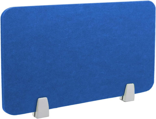 Icegrey Acoustic Desk Divider Privacy Panel Removable Sound Absorbing Desk Partition Board with 2 Clips for Student Call Centers Offices Braries Classrooms Library, Royal Blue, 23.4x15.6