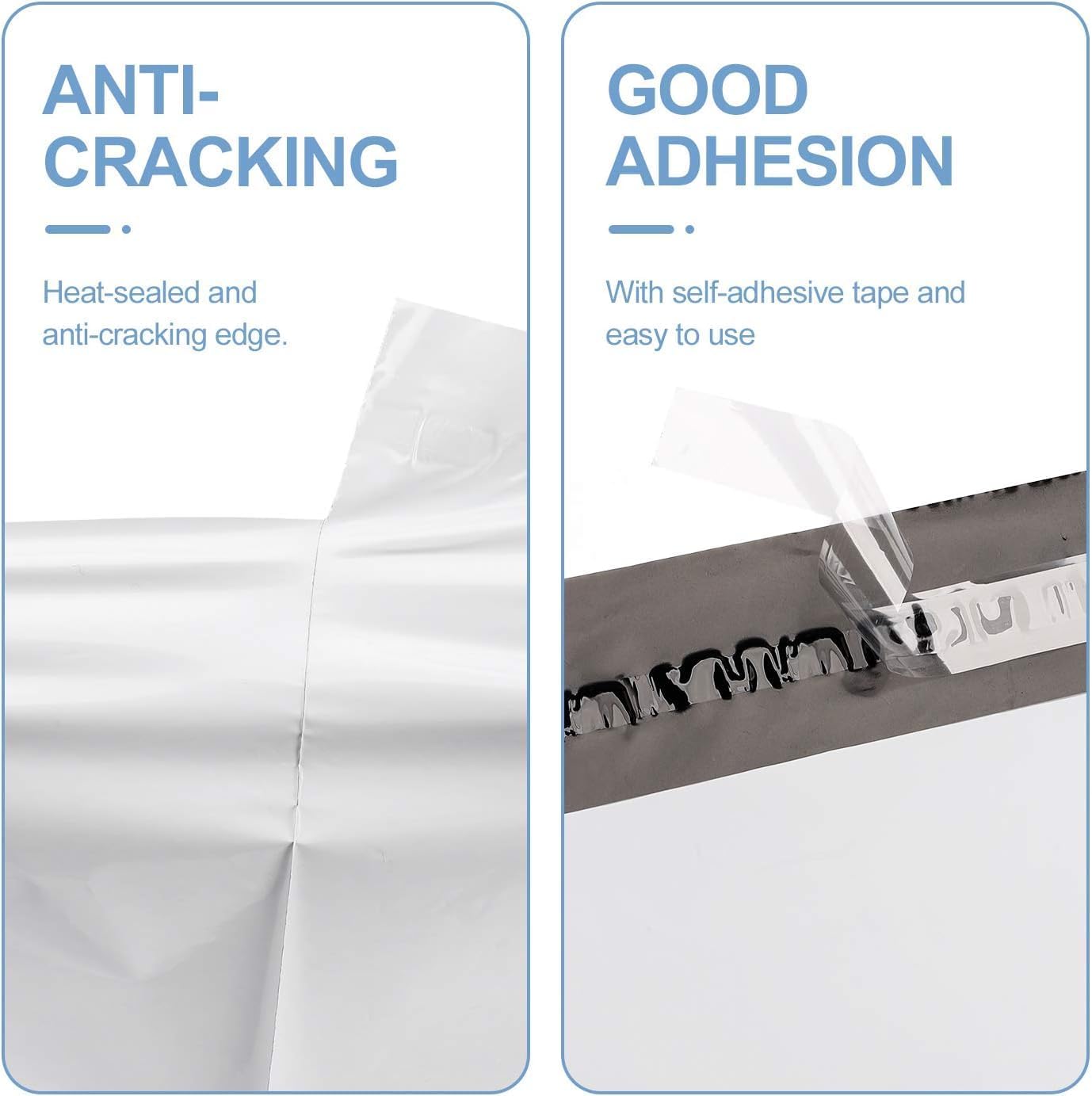 Metronic Poly Mailers 12x15.5 500pcs White Shipping Bags for Clothes Bulk,Self Adhesive Shipping Envelopes for Small Business,Waterproof Mailers Poly Bags for Shipping,Packaging Mailing Bags