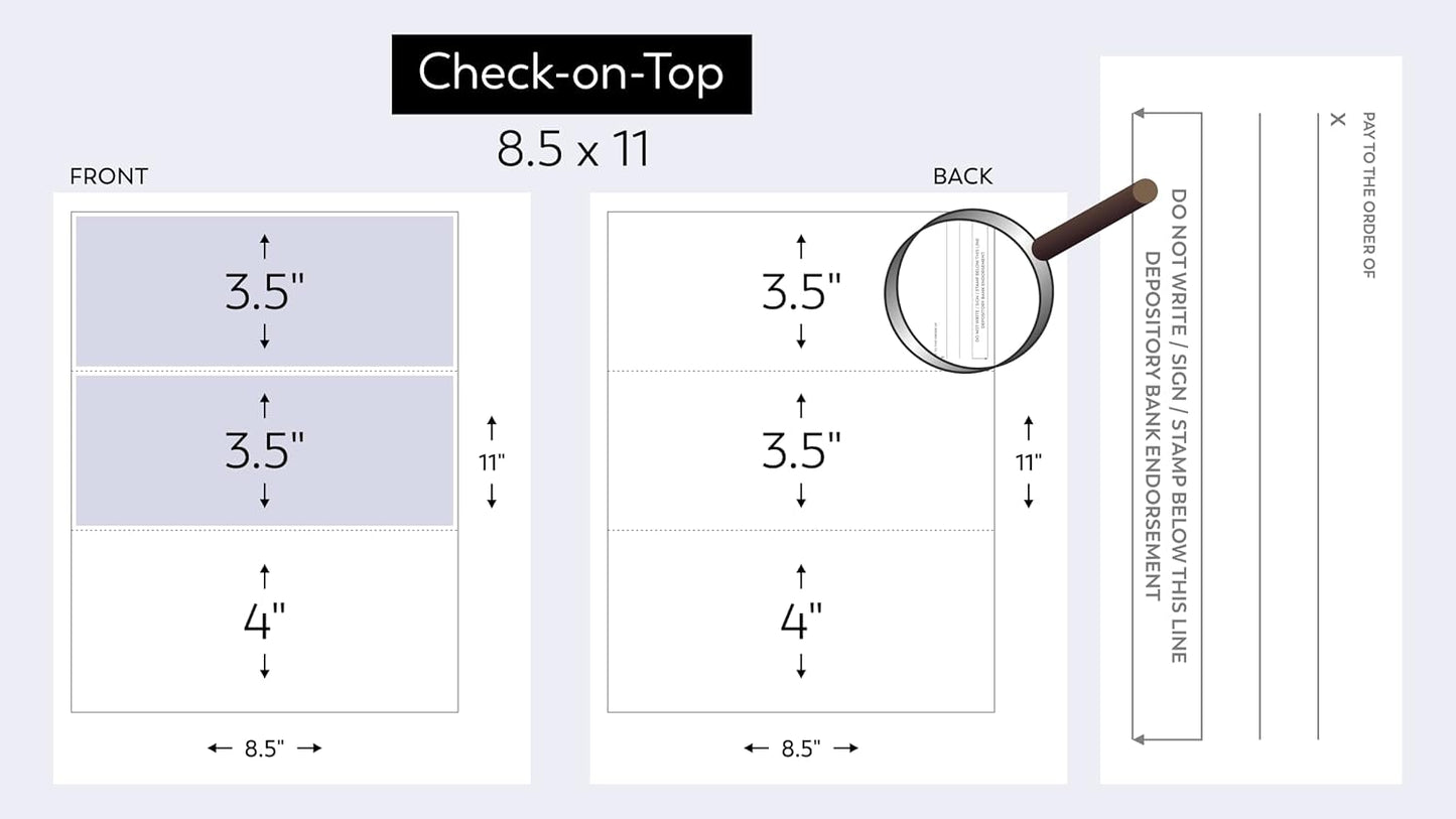 Compuchecks - 500 High Security Blank Check Stock Paper - Checks on Top - Print Easy And Secure From Your Computer, Our Business Check Paper Weight # 70 (Purple Mazed)