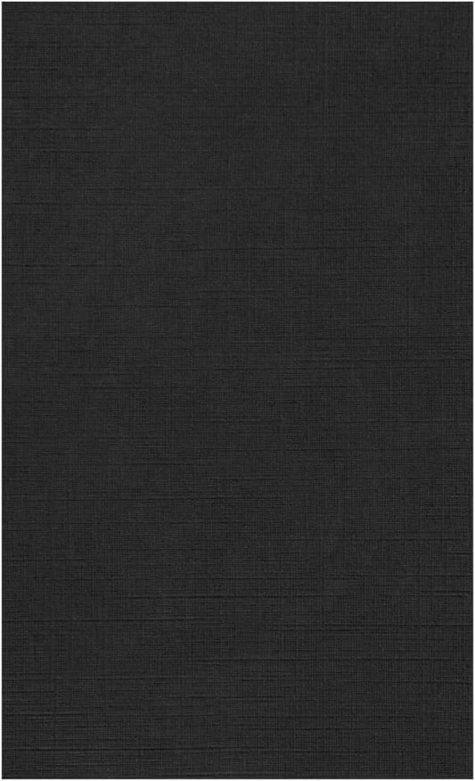 LUXPaper 8.5" x 14" Paper | Legal Size | Black Linen | 80lb. Text | 50 Qty