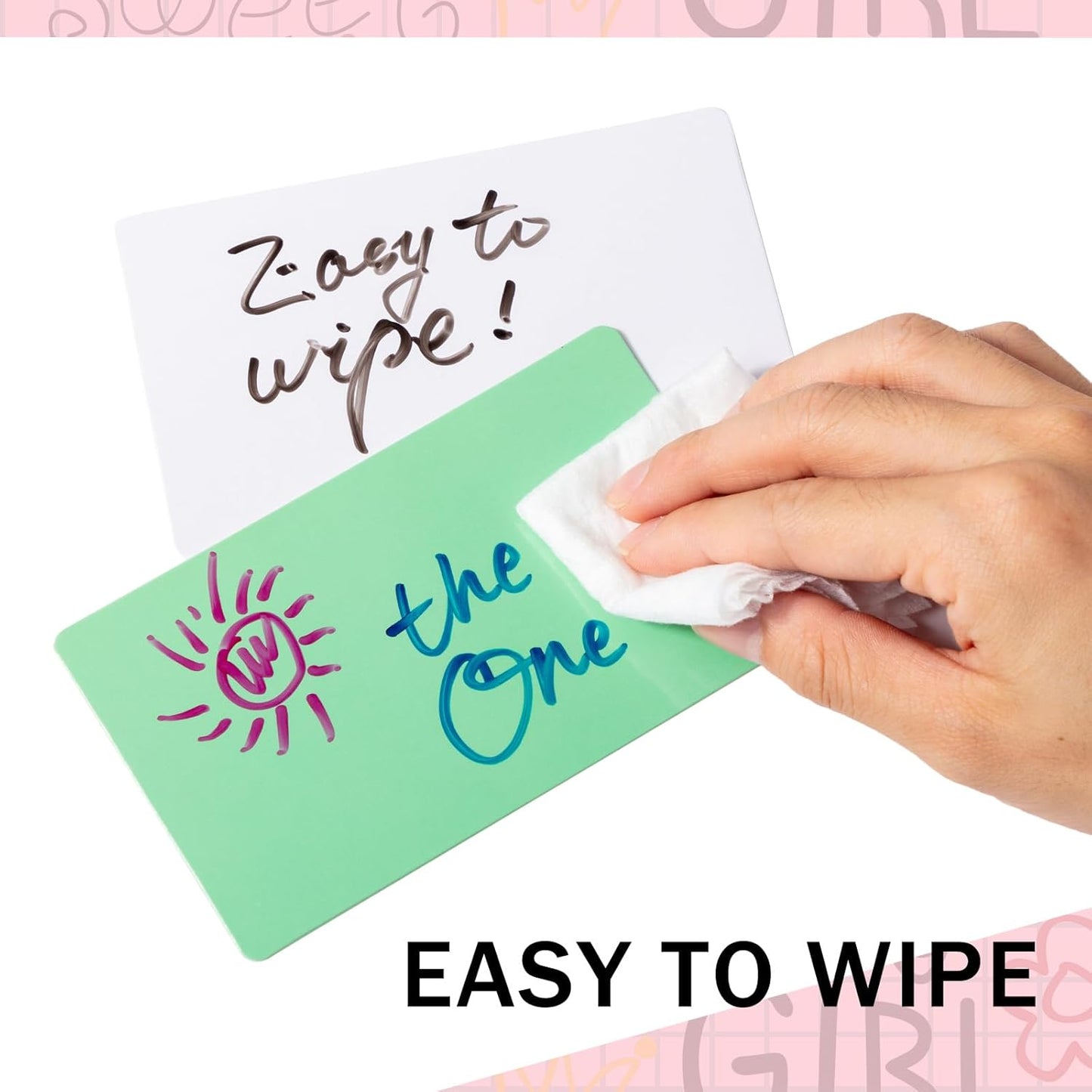 Harloon 100 Pcs Dry Erase Index Cards 3 x 5 Inch Laminated Reusable Dry Erase Note Cards Sheets for Office to Do List (Candy Color)