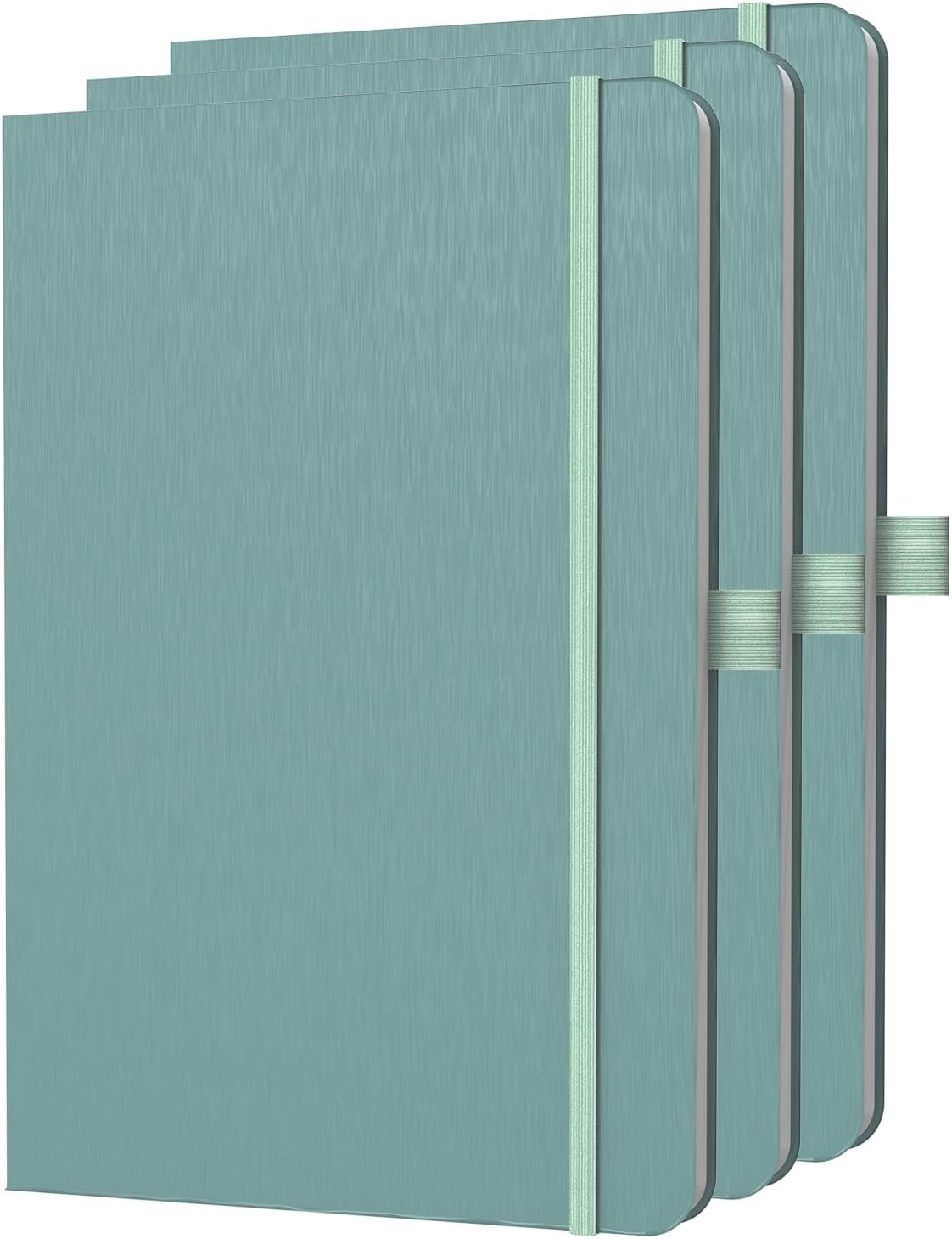 A5 Lined Journal Notebook, 7mm College Ruled Notepad, Journaling for Writing, Work, School, Travel and Note Taking, Hardcover 160 Pages (80 Sheets) 5.79 x 8.3 inches (3 Pack Midnight Green)
