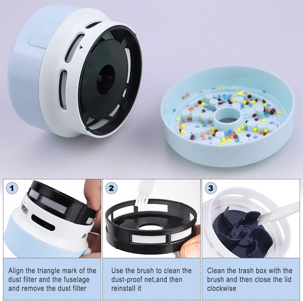 BLOCE Diamond Tools, Desk Accessories Vacuum Cleaner Mini, Hand-Held Vacuum Cleaner (Blue)