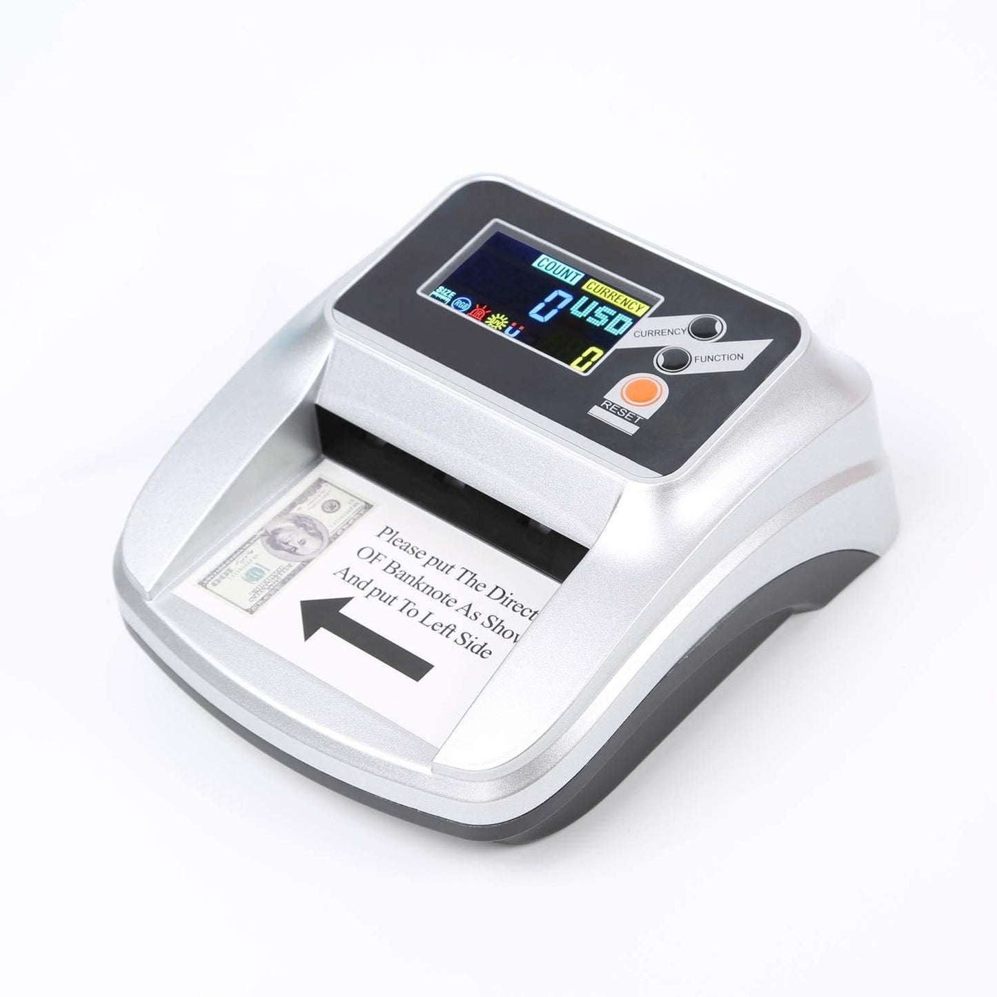 Counterfeit Money Checker Bill Detector Machine 2 in 1 with 5 Full Detection and Long-Term Service