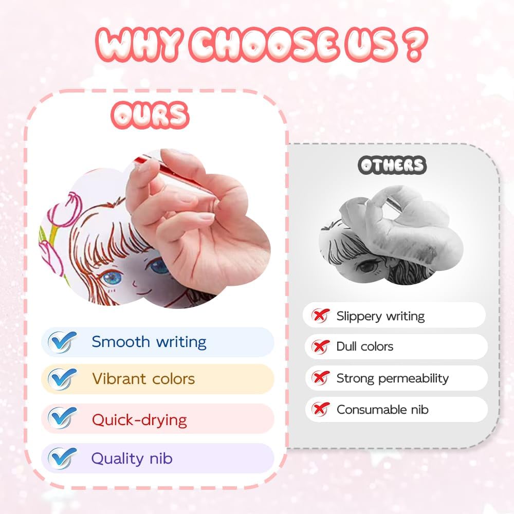 Glitter Gel Ink Pens, 2025 New Sparkle Metallic Dual Tone Iridescent Gel Pen Set for Coloring, with Replacement Pen Core, Paint Markers Sparkly Pens for Kids Adult Office Back to School Supplies (18)