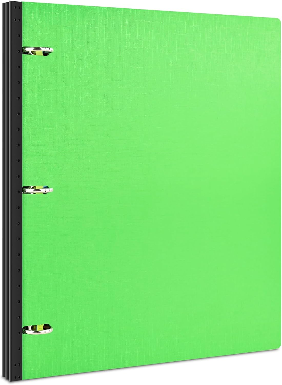INFUN Telescoping 3 Ring Binder, Portable Plastic 0.75 inch 3 Ring Binder with Telescoping Spine and Foldable Front Cover Holds 8.5" x 11" Paper for School,Office and Homes-Green