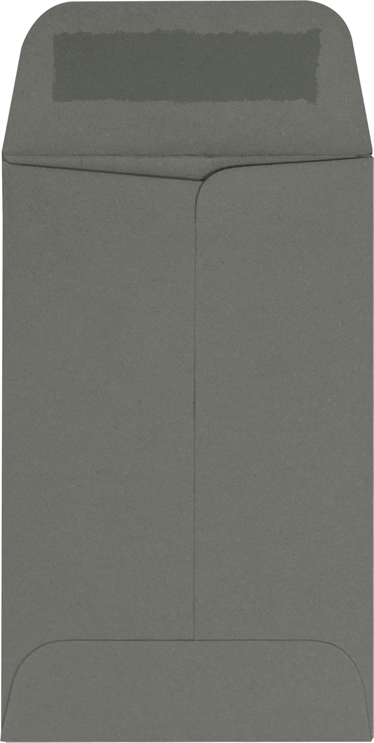LUXPaper #1 Coin Envelopes | 2 1/4" x 3 1/2" | Smoke Gray | 80lb. Text | 50 Qty