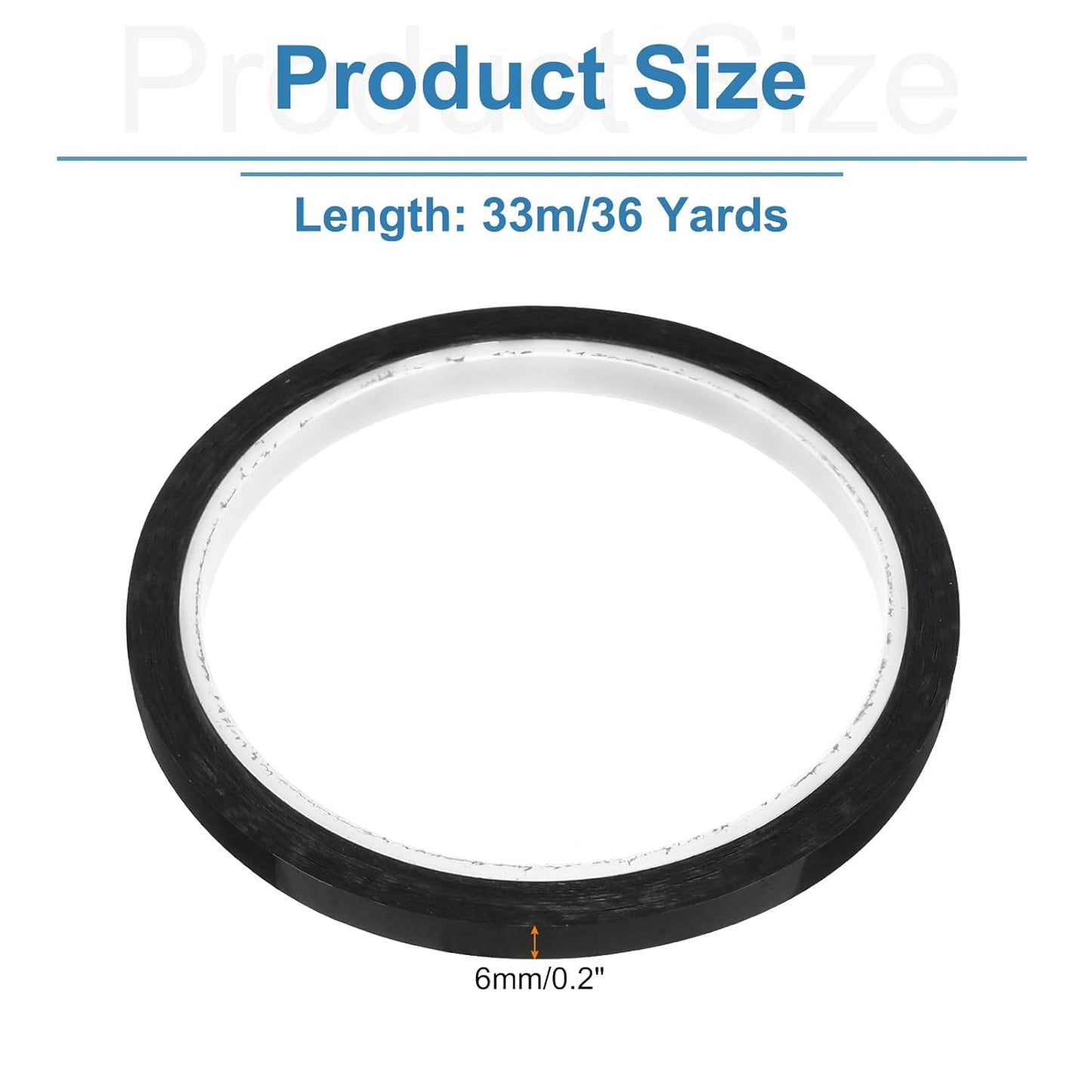 uxcell 1/4" x 36 Yard Graphic Tape Whiteboard Grid Marking Tape Pinstripe Chart Line, Black