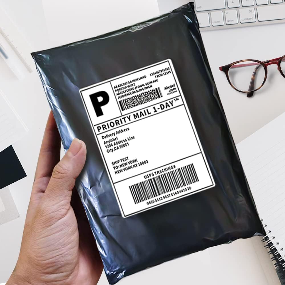 POLYSELLS 2000 pcs 10x13 Inches Black Poly Mailers Shipping Envelopes, Strong Adhesive Sealing, Waterproof, and Tear-resistant Postal Mailing Bags for Clothing, Books, and Accessories