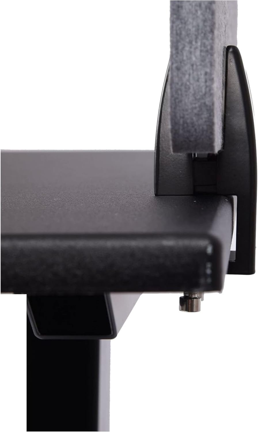 Stand Up Desk Store ReFocus Raw Clamp-On Acoustic Desk Divider Mounted Privacy Panel to Reduce Noise and Visual Distractions (Castle Gray, 23.6" x 16")