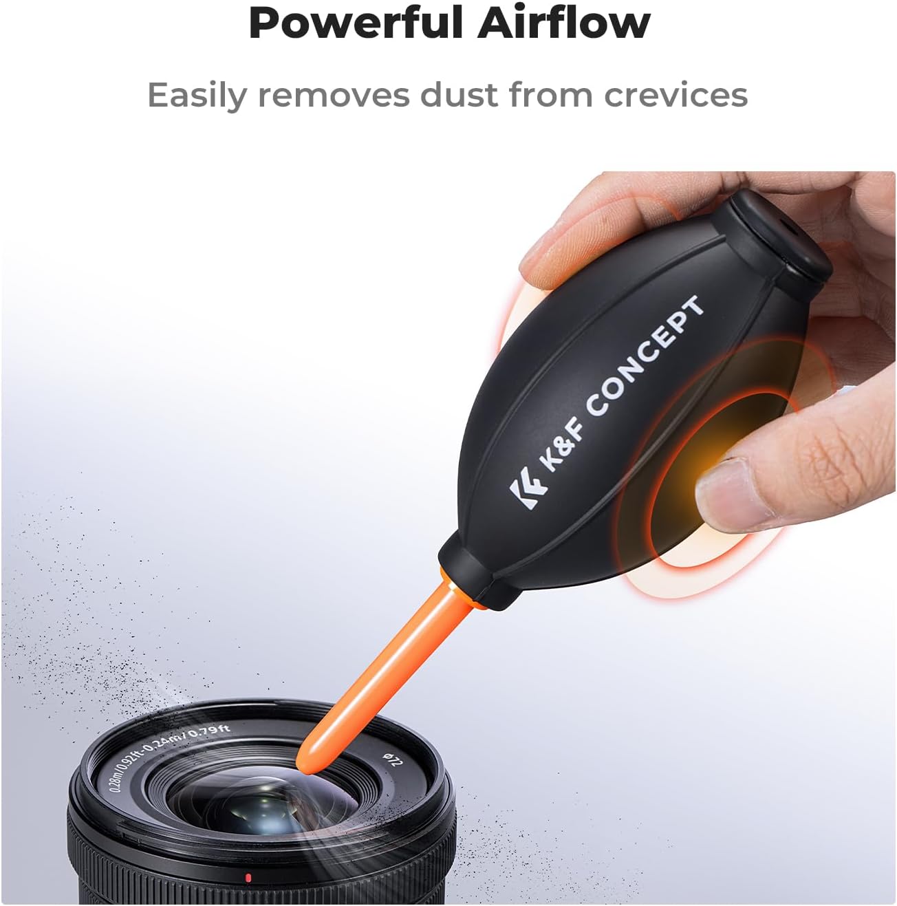 K&F CONCEPT Lens Air Blower, Rubber Bulb Air Pump Dust Blower Cleaner, with Long Nozzle for Cell Phone, Tablet, Camera Lens Sensors, Keyboard,Telescopes