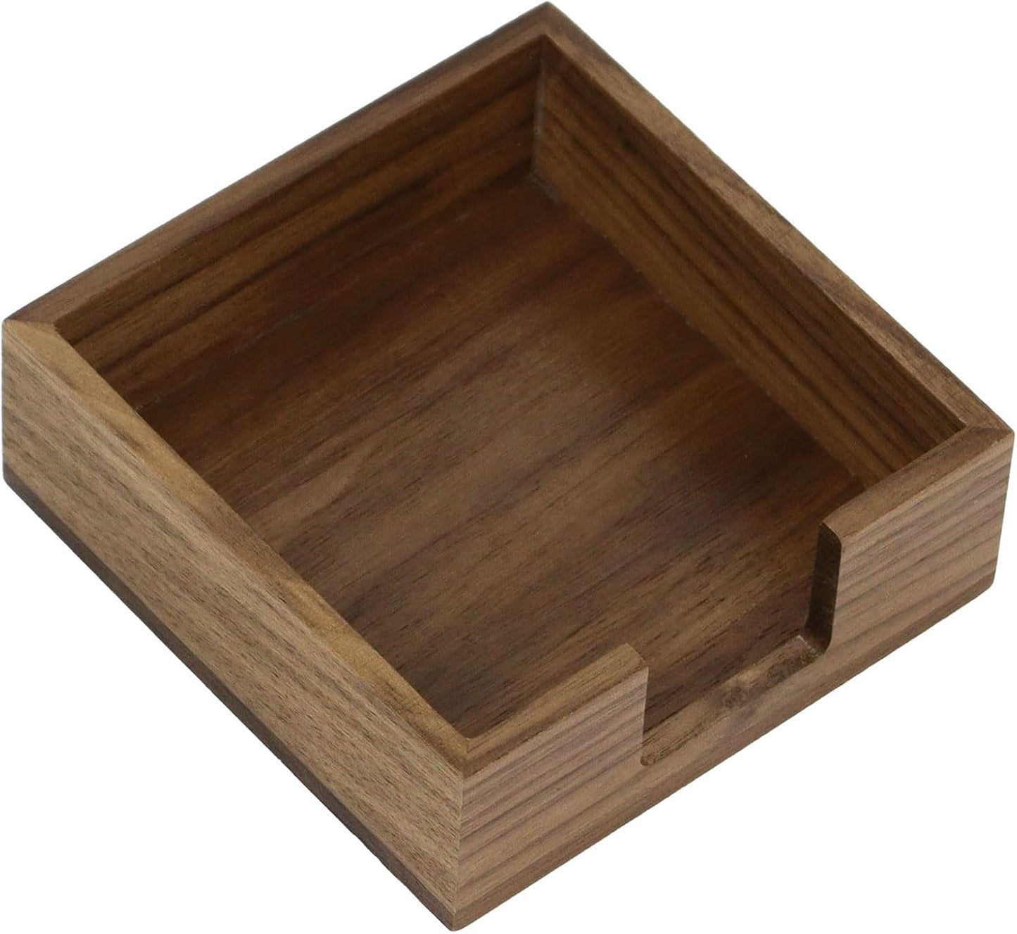 MultiBey Walnut Wooden Sticky Note Holder, Self-Sticky Note Pads Holder, Wood Post it Note Dispenser Sticky Memo Holder Paper Dispenser Desk Accessory for Office Home