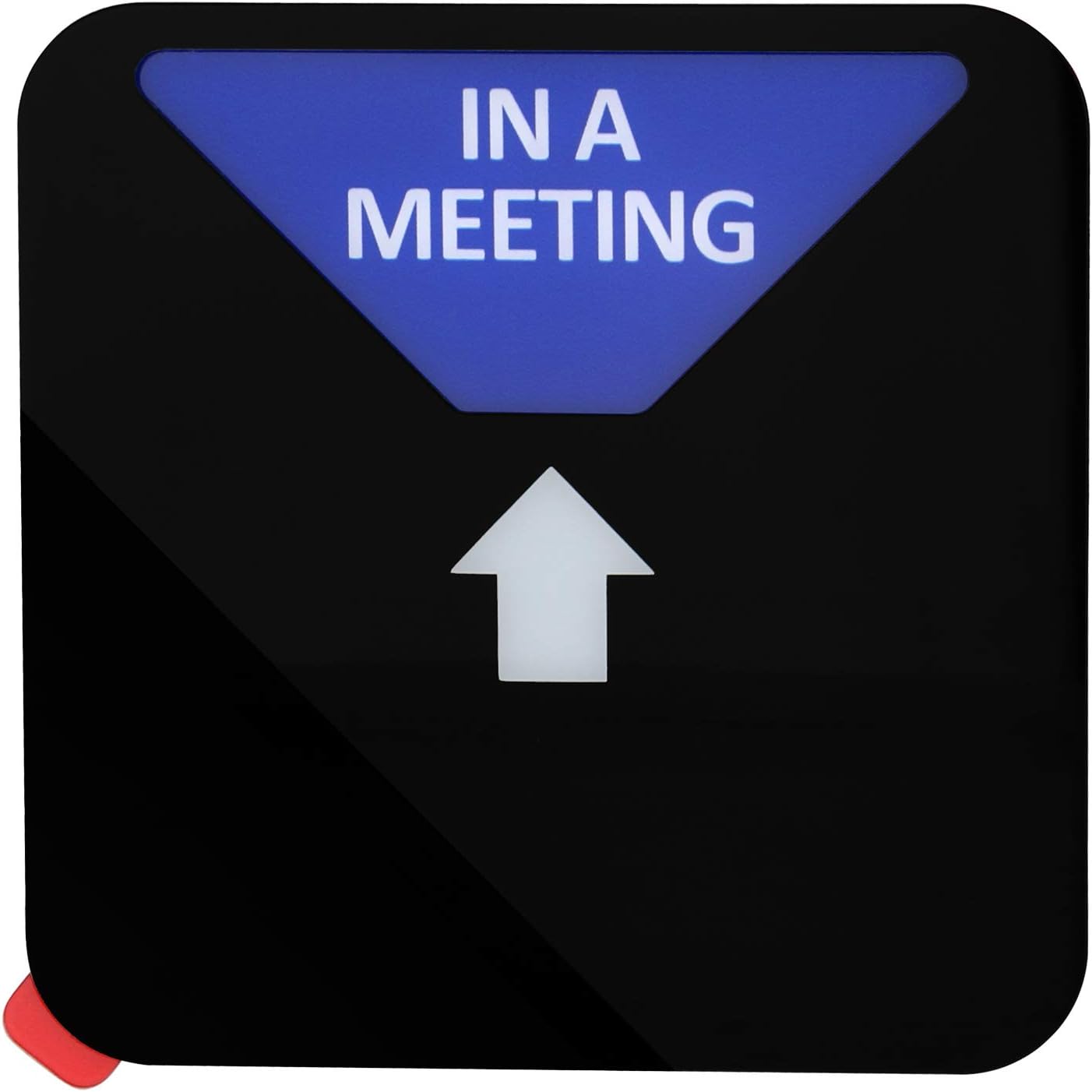 Kichwit Privacy Sign - Do Not Disturb, Out of Office, Please Knock, In a Meeting, Conference - for Offices, Squared Shaped, 4.9 Inch, Black