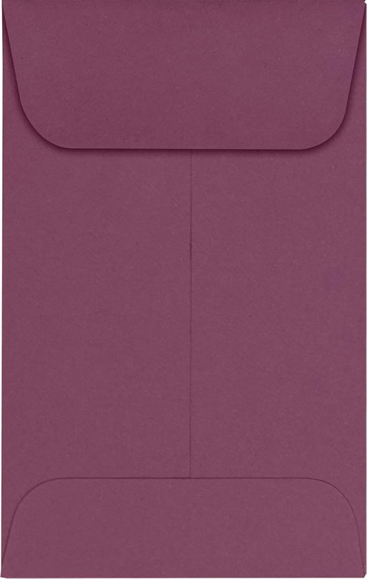LUXPaper #1 Coin Envelopes | 2 1/4" x 3 1/2" | Vintage Plum | 80lb. Text | 50 Qty.