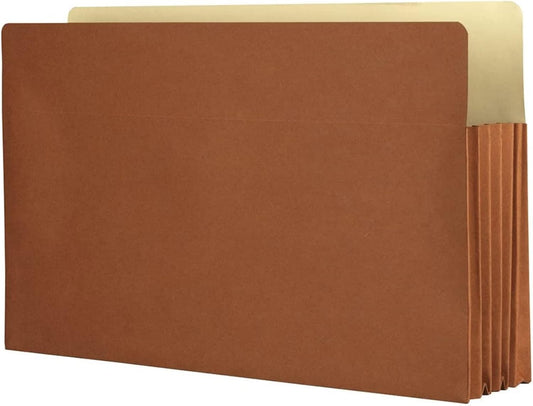 The File King Expanding Accordion File Folder | Letter Size | Box of 50 Redropes | 3.5” Expansion | Store and Organize Papers | Keep Records in One Place | Save Time Searching