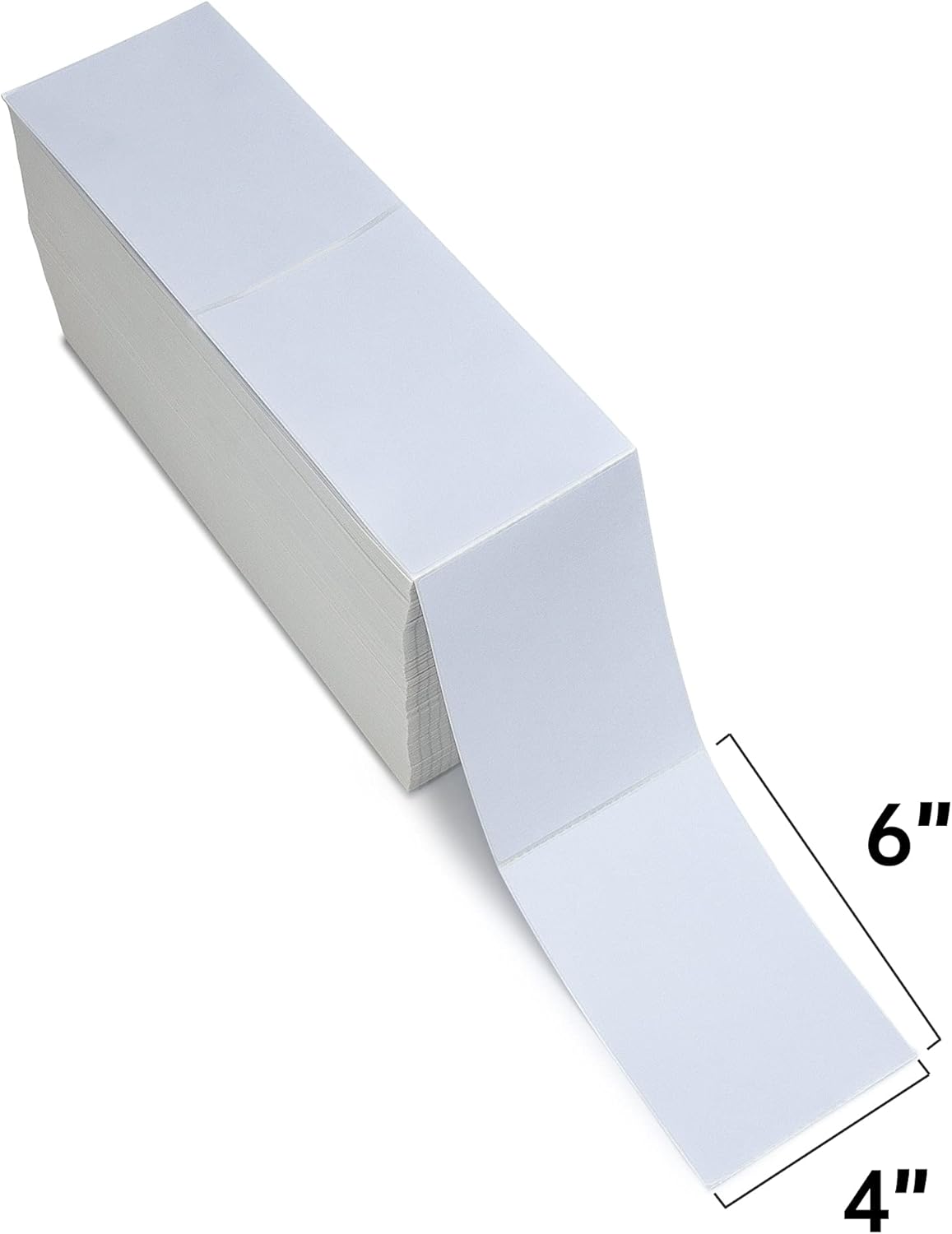 L LIKED 2500 Fanfold 4" x 6" Direct Thermal Labels, with Perforated line for Thermal Printers - Compatible with Zebra & Rollo Printer (4" x 6" - 2500 Labels)