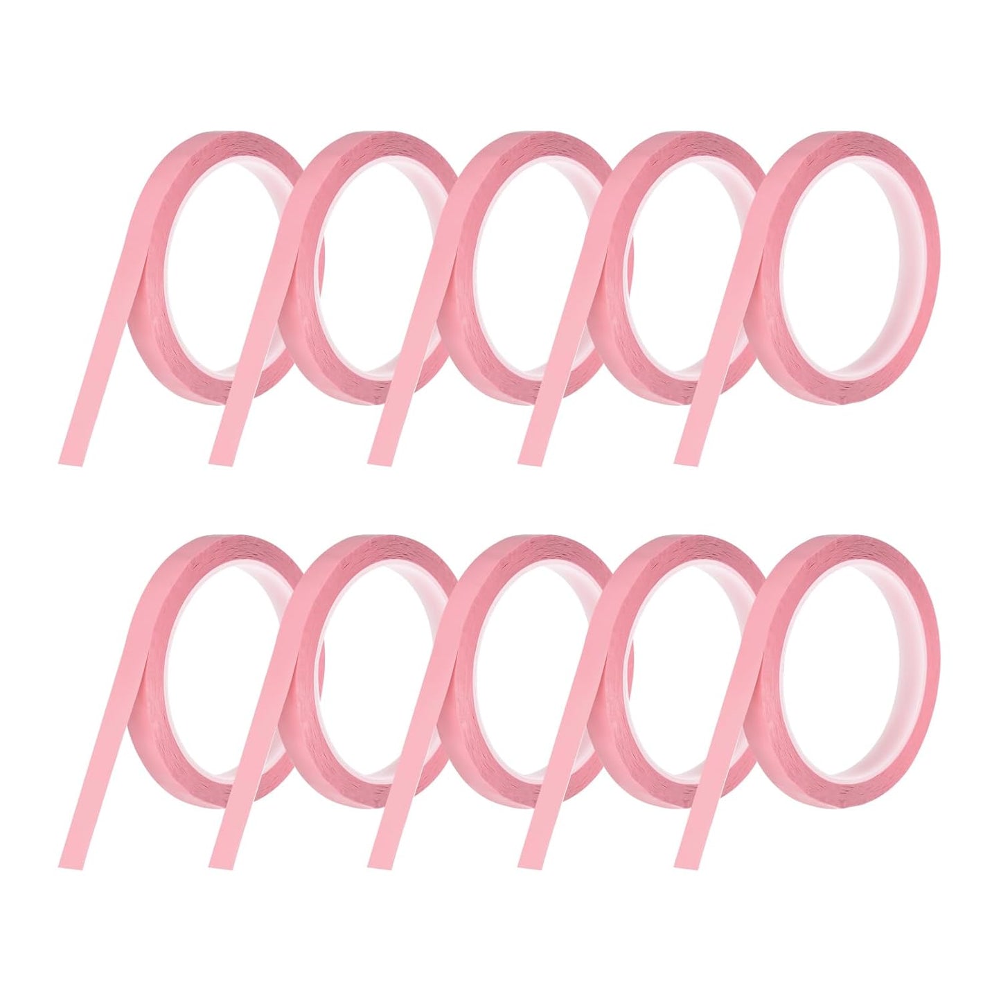 MECCANIXITY 10 Rolls Whiteboard Tape Graphic Chart Tape 12mm 54.7 Yard Art Tape Thin Self-Adhesive Pinstripe Tape Masking Tape for Gift Wrapping Craft Supplies, Pink
