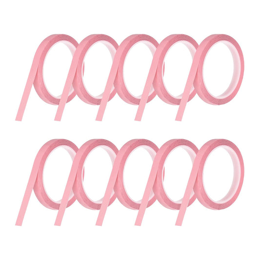 MECCANIXITY 10 Rolls Whiteboard Tape Graphic Chart Tape 12mm 54.7 Yard Art Tape Thin Self-Adhesive Pinstripe Tape Masking Tape for Gift Wrapping Craft Supplies, Pink