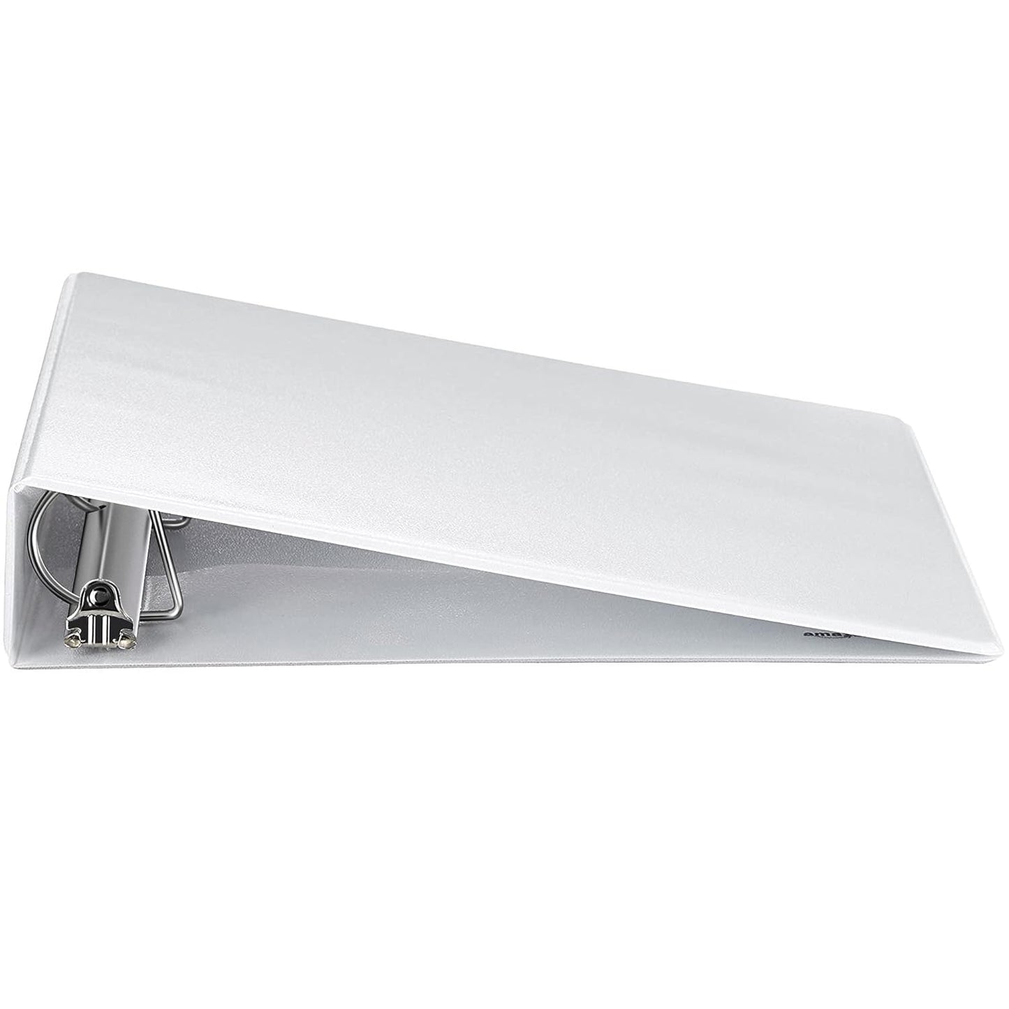 Amazon Basics 3 Ring Binders, 1.5 Inch, 4 Pack, D-Ring Organizer for School, Home Office, White