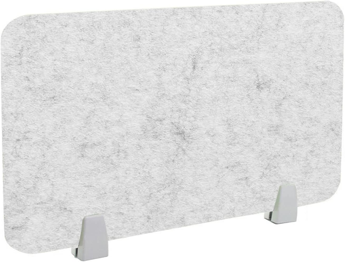 Icegrey Acoustic Desk Divider Privacy Panel Removable Sound Absorbing Desk Partition Board with 2 Clips for Student Call Centers Offices Braries Classrooms Library, Silver Grey, 31.2x11.7