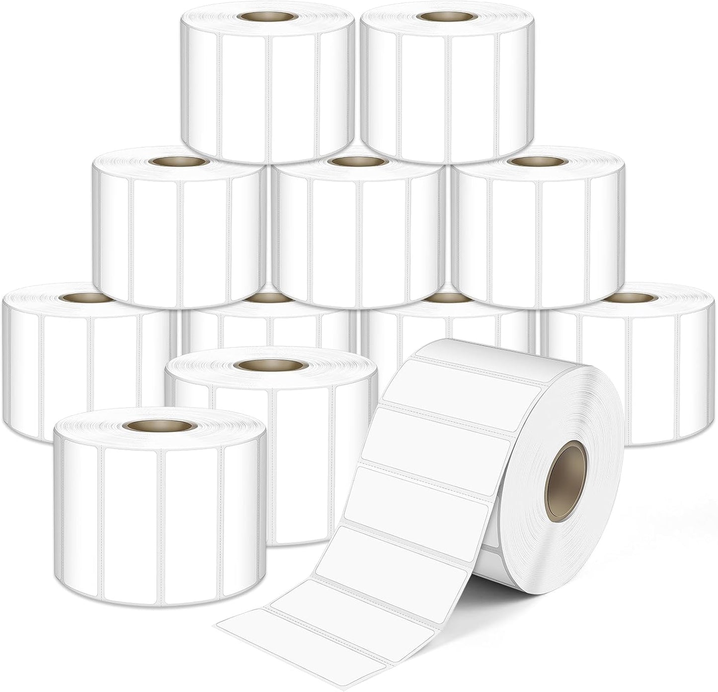 L LIKED 2.25" x 0.75" Direct Thermal Labels, Permanent Adhesive Address Barcode Label & Compatible with Rollo, Zebra and Other Desktop Printers (12 Roll, 20400 Labels)