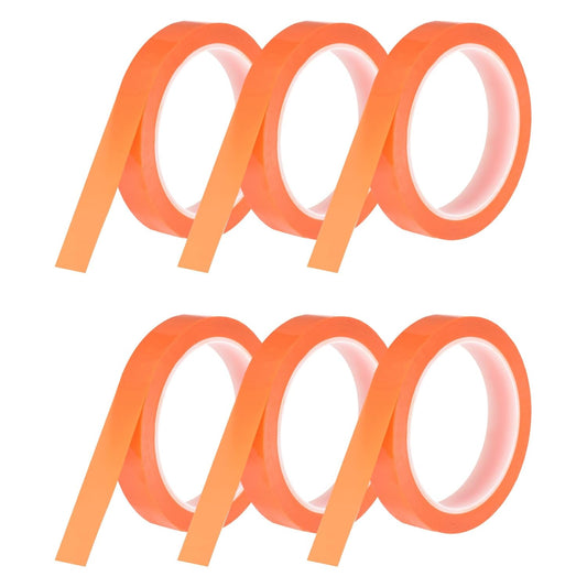 MECCANIXITY 6 Rolls Whiteboard Tape Graphic Chart Tape 18mm 54.7 Yard Art Tape Thin Self-Adhesive Pinstripe Tape Masking Tape for Gift Wrapping Craft Supplies, Orange