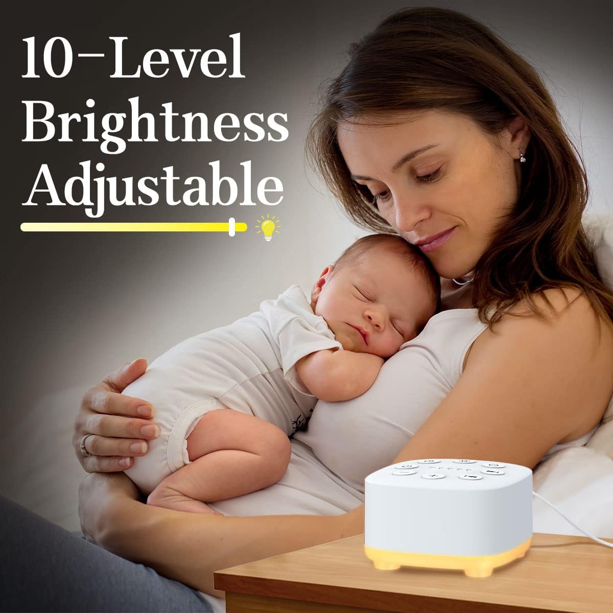 Meditation White Noise Sound Machine 30 Soothing Sounds with 32 Volume Control 12 Night Light 5 Timers Portable Sleep Machine for Travel Powered by AC or USB Sleep Therapy for Baby Kids Adults (White)