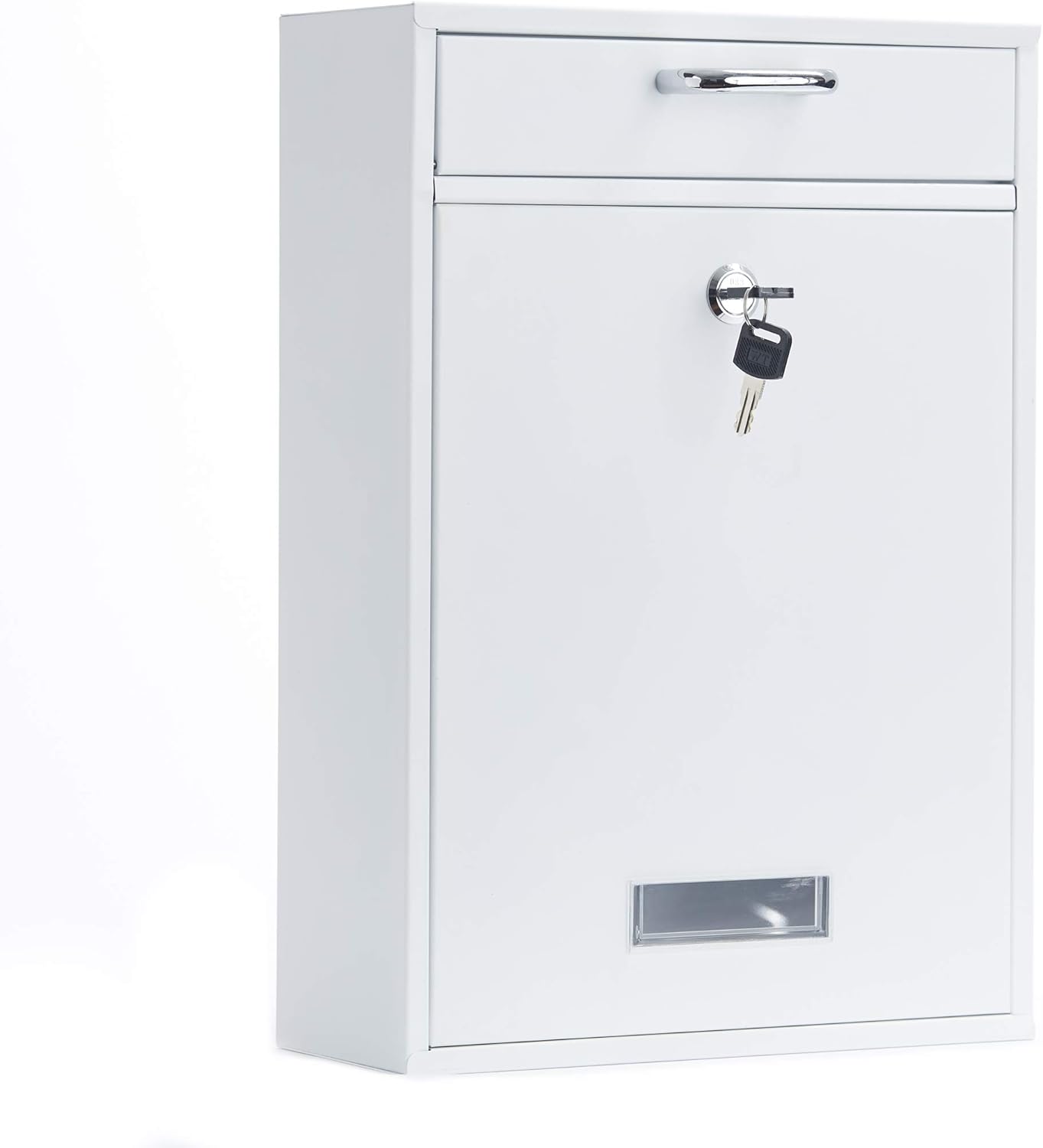 Wall Mounted Locking Vertical Dropbox Mailbox - Safe and Secure (Large) | Made with Galvanized Steel