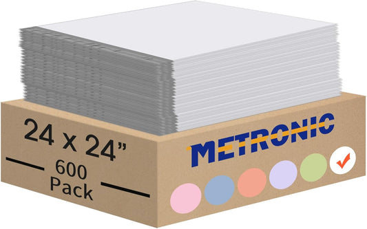 METRONIC Large Poly Mailers 24x24" 600PC White, Strong Adhensive Shipping Bags for Clothing, Waterproof Packaging Bags, Bulk Shipping Envelopes for Small Business, Mailers Poly Bags Mailing Envelope