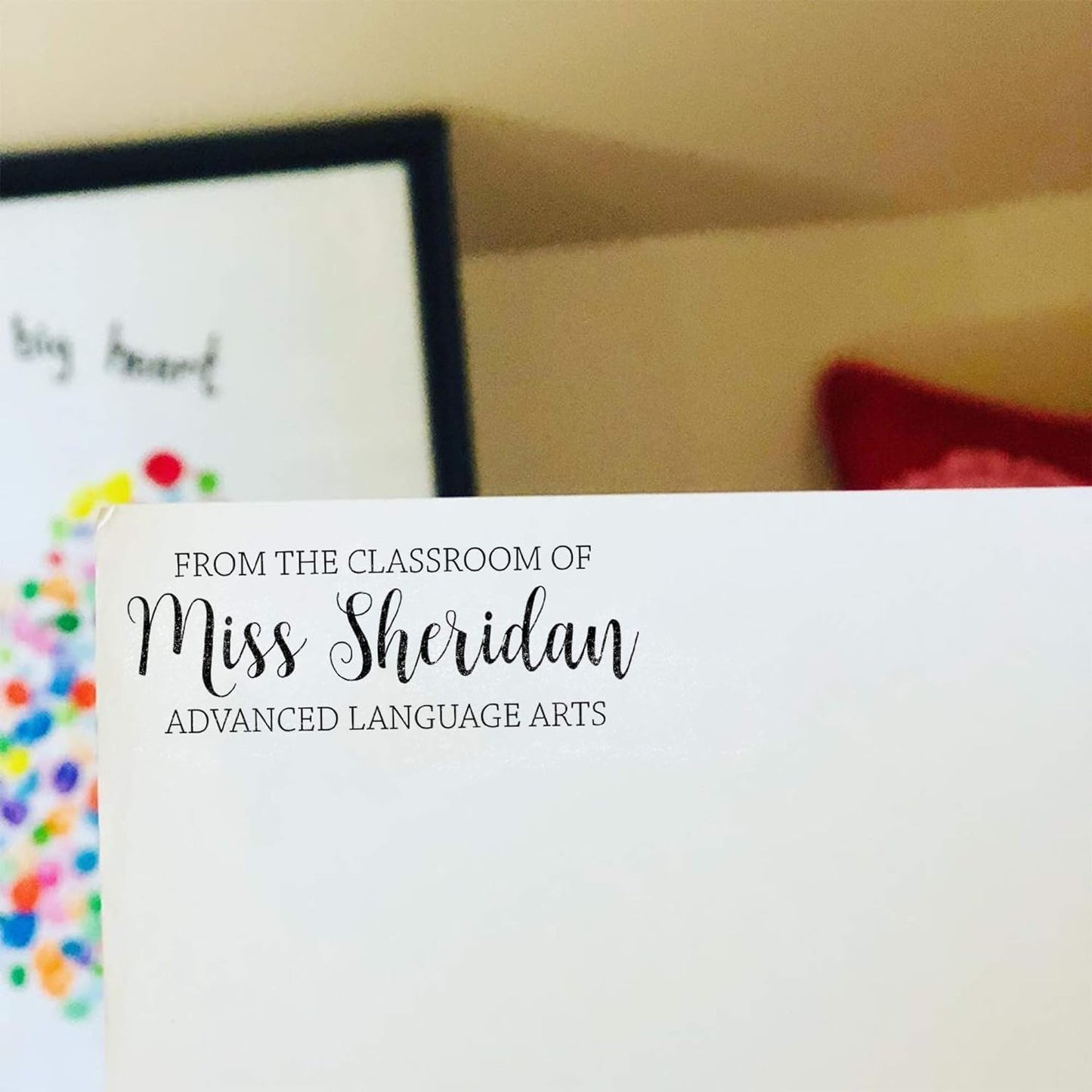 Custom Self-Inking Teacher Stamps | 49 Designs | Fun Phrases | Grading Made Easy | Classroom and Library Book Stamps (From The Classroom of Subject, Xtra Large)