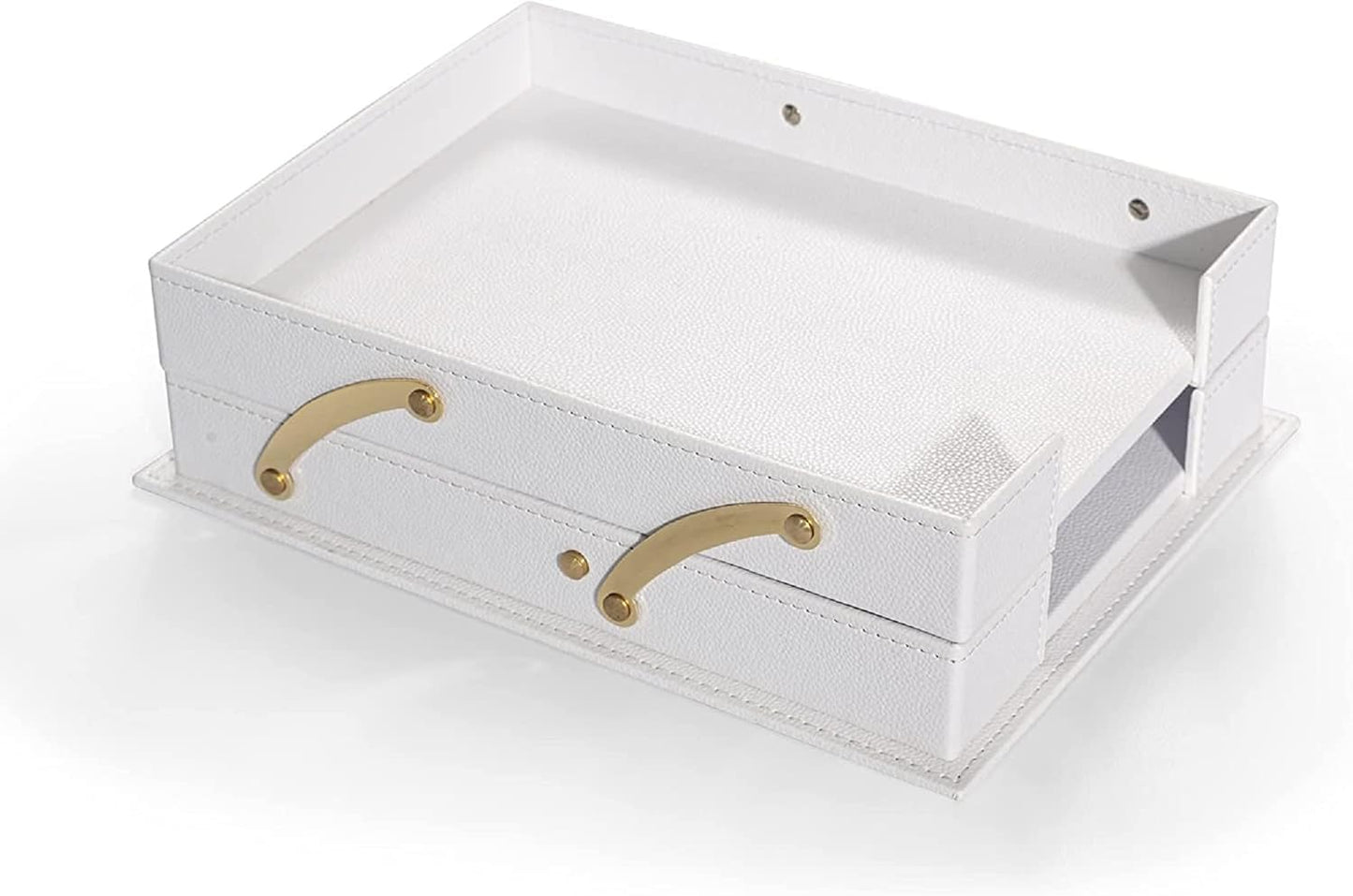 MOOGCO Bonded Set - Desk Accessories - Leather Desk Organizer - Bonded Leather Set - Office Desk Accessories - Home Office Accessories - Desk Supplies - Leather Desk Set - Office Accessories