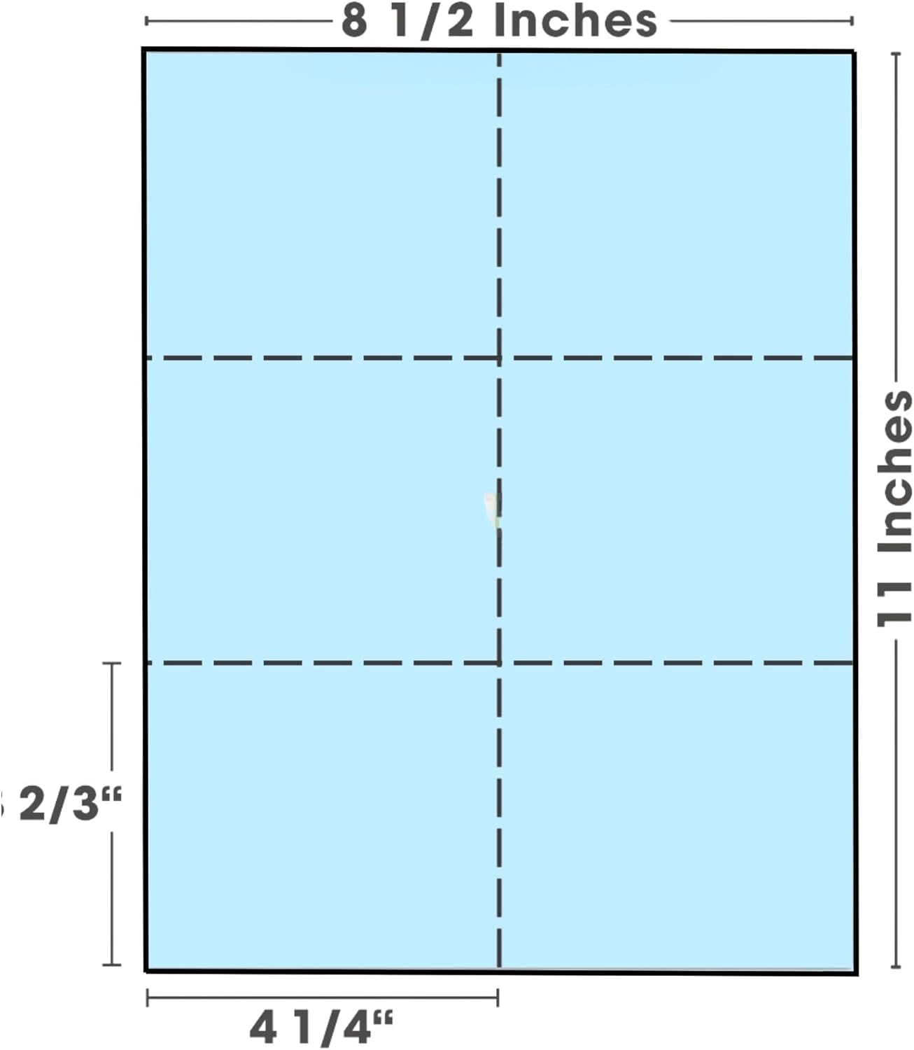 Limited Papers (TM) 8.5x11 Perforated Paper, 20/50 Pound, 75 GSM, Variety of Perforation Sizes and Colors, for Forms, Tickets, Postcards, Business Cards. (Gold, 6 up)