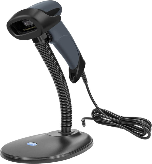 NETUM USB Barcode Scanner with Stand Wired Handheld Bar Code Reader 1D CCD Scanner Gun for Supermarket, Convenience Store, Warehouse -M3S