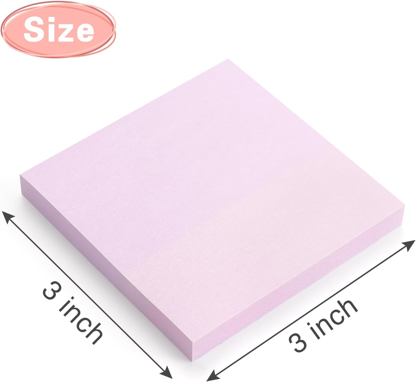 Sticky Notes 3x3 inch, 8 Pads, Pastel Colors Self-Stick Pads, Self-Adhesive Sticky Notes, 8 Pads/Pack, 80 Sheets/Pad, Total 640 Sheets
