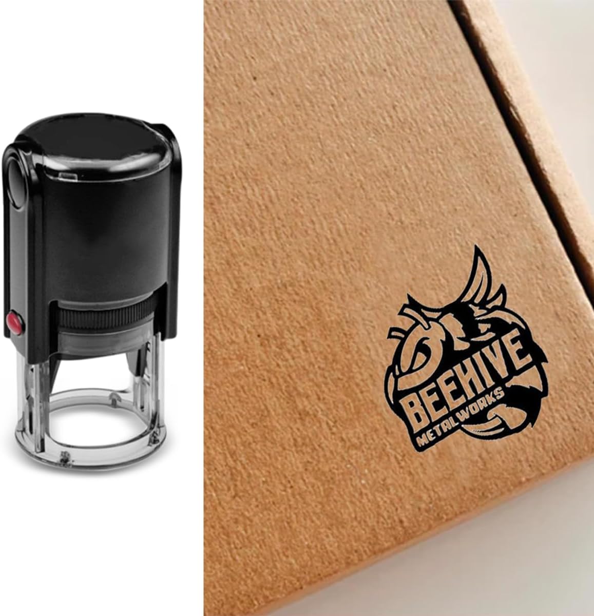 Custom Logo Stamp Personalized Image Self Inking Stamper Customized Business Logo Text Stamps-4 Different Sizes-5 Ink Color Options