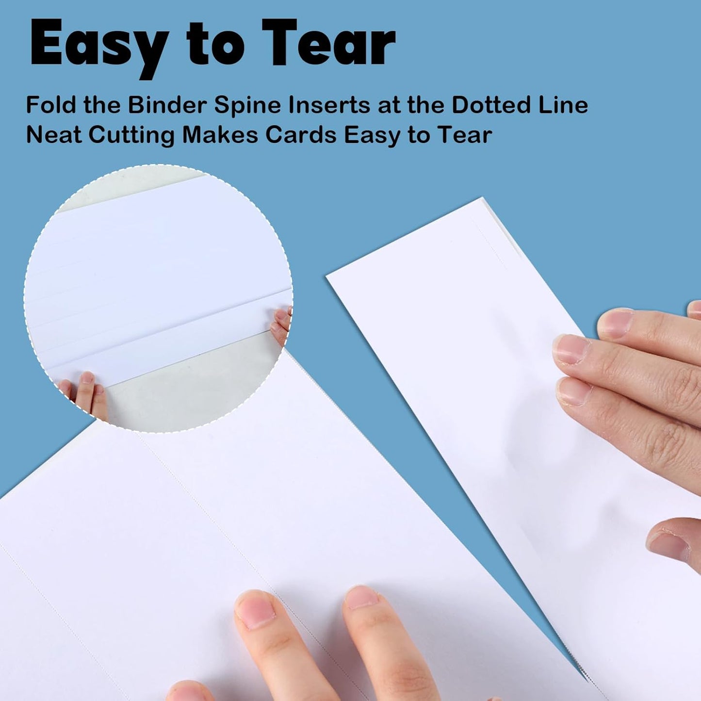 gisgfim 20 Sheets Binder Spine Inserts 2 Inch Spine Width White Binder Labels 92LB Printable Side Identifiers for Inkjet Laser Printers Cardstock View Binders Labels 4 Inserts/Sheet