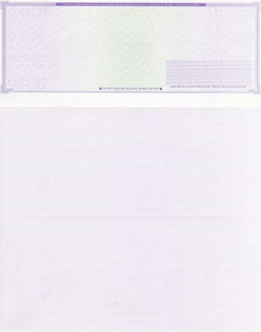 Compuchecks - 250 High Security Blank Check Stock Paper - Print on Top - Easy and Secure From Your Computer - Business Paper Weight #70 (Purple Mazed)