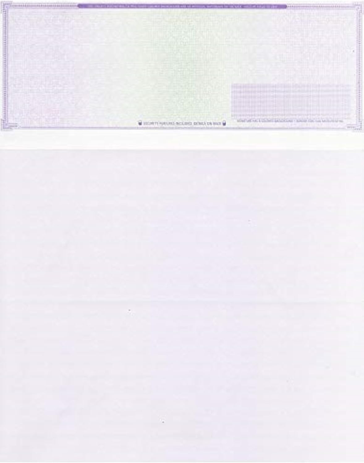 Compuchecks - 500 High Security Blank Check Stock Paper - Checks on Top - Print Easy And Secure From Your Computer, Our Business Check Paper Weight # 70 (Purple Mazed)