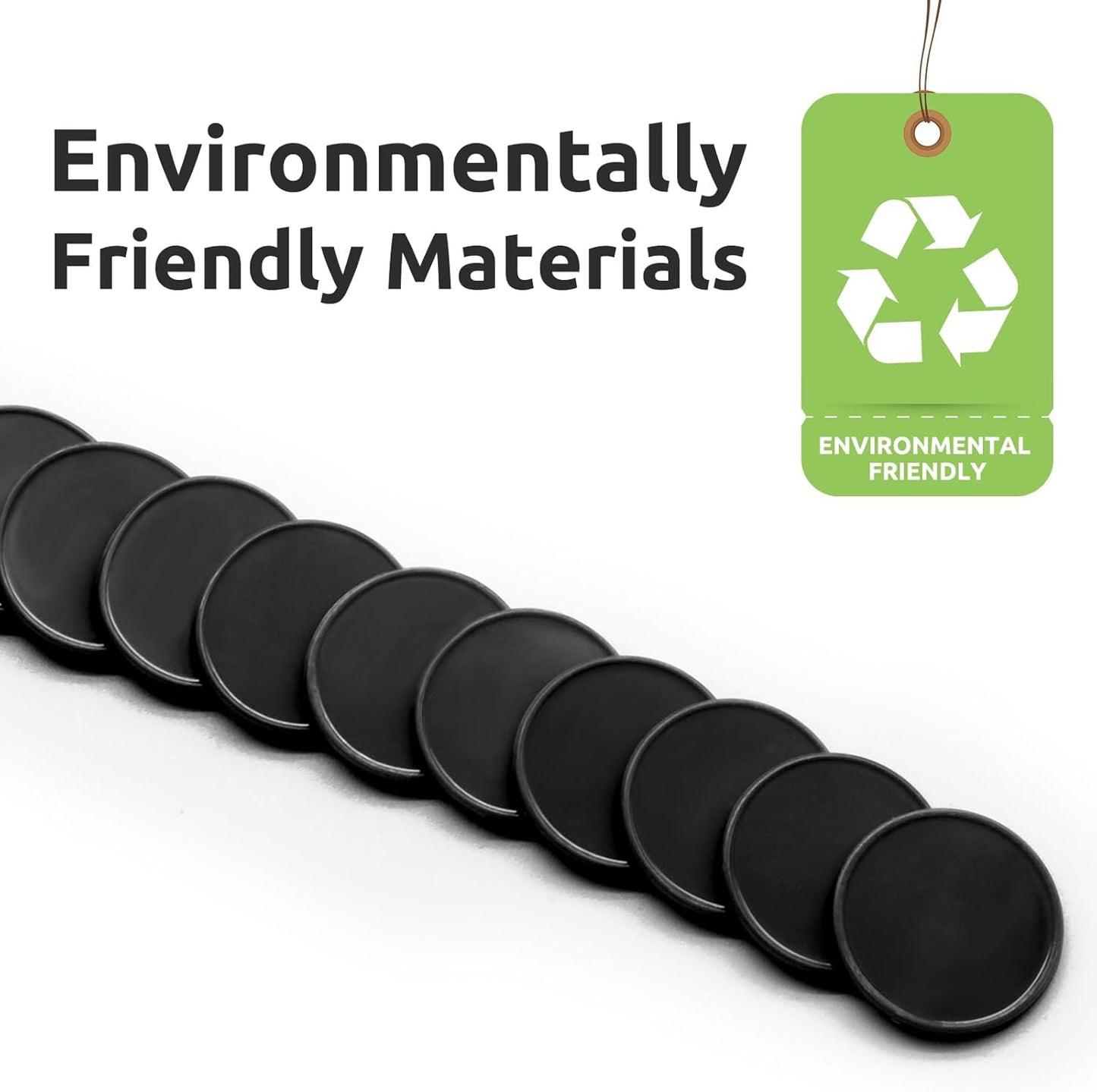 Set of 100 Opaque Plastic Learning Counters Mini Poker Chips Game Tokens with Storage Box (Black, 1.26 Inch)