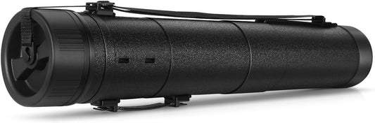 Flexzion Poster, Art, Document Tube with Strap, Expandable Waterproof Plastic Container, Telescoping Cylindrical Storage Case, Portable Paper Holder for Draft Sketch Blueprint, 4.7 IDx31.7-51.2 Inch