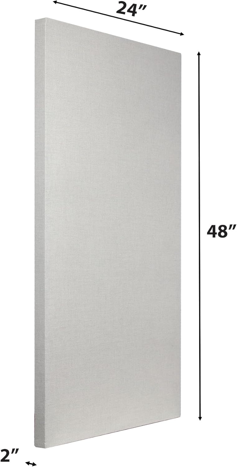ATS Acoustics Sound Absorbing Acoustic Panel Fire Rated Professional Studio Quality 24" x 48" x 2" (Oyster)
