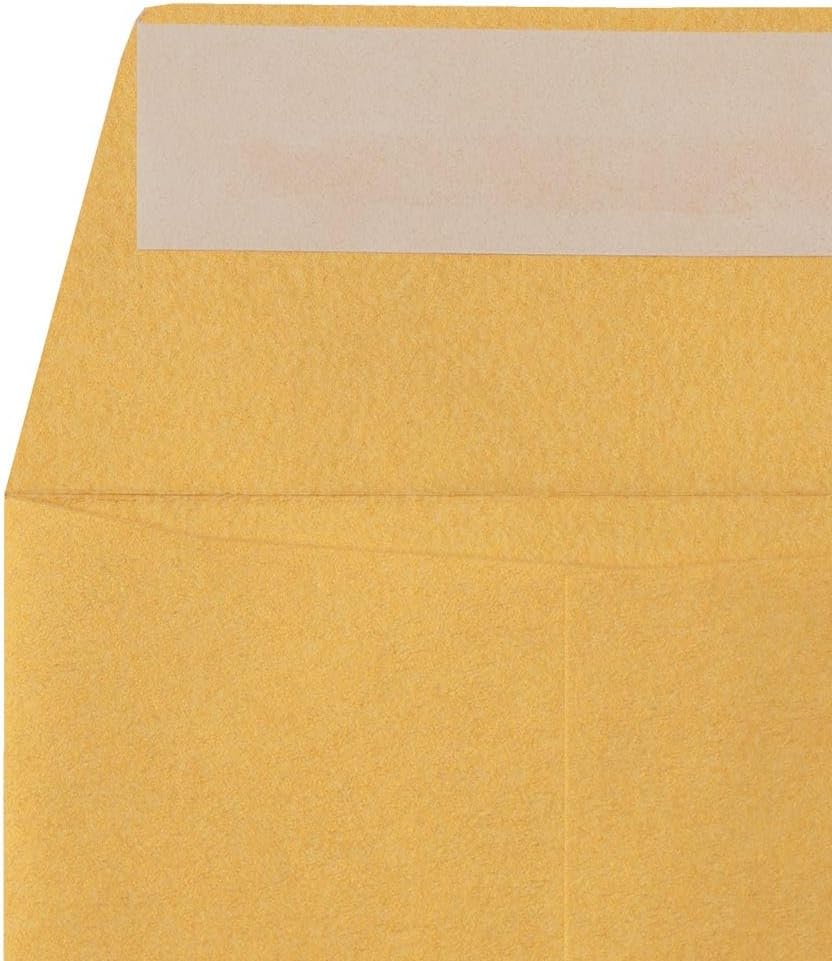 LUXPaper #7 Coin Envelopes | Peel & Press | 3 1/2" x 6 1/2" | Gold Metallic | 80lb. Text | 50 Qty
