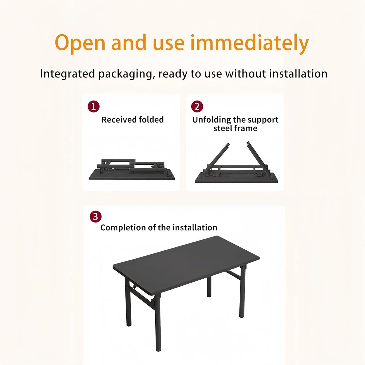 Small Folding Desk No Assembly,31.5 Inch Folding Computer Desk Small Foldable Table for Home Office.