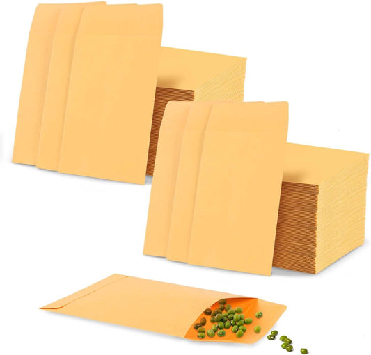SenseYo 200 Pack Small Coin Seed Mini Tip Envelopes for Coin, Cash, Key, Seed with Gummed Flap, 2.25" x 3.5"