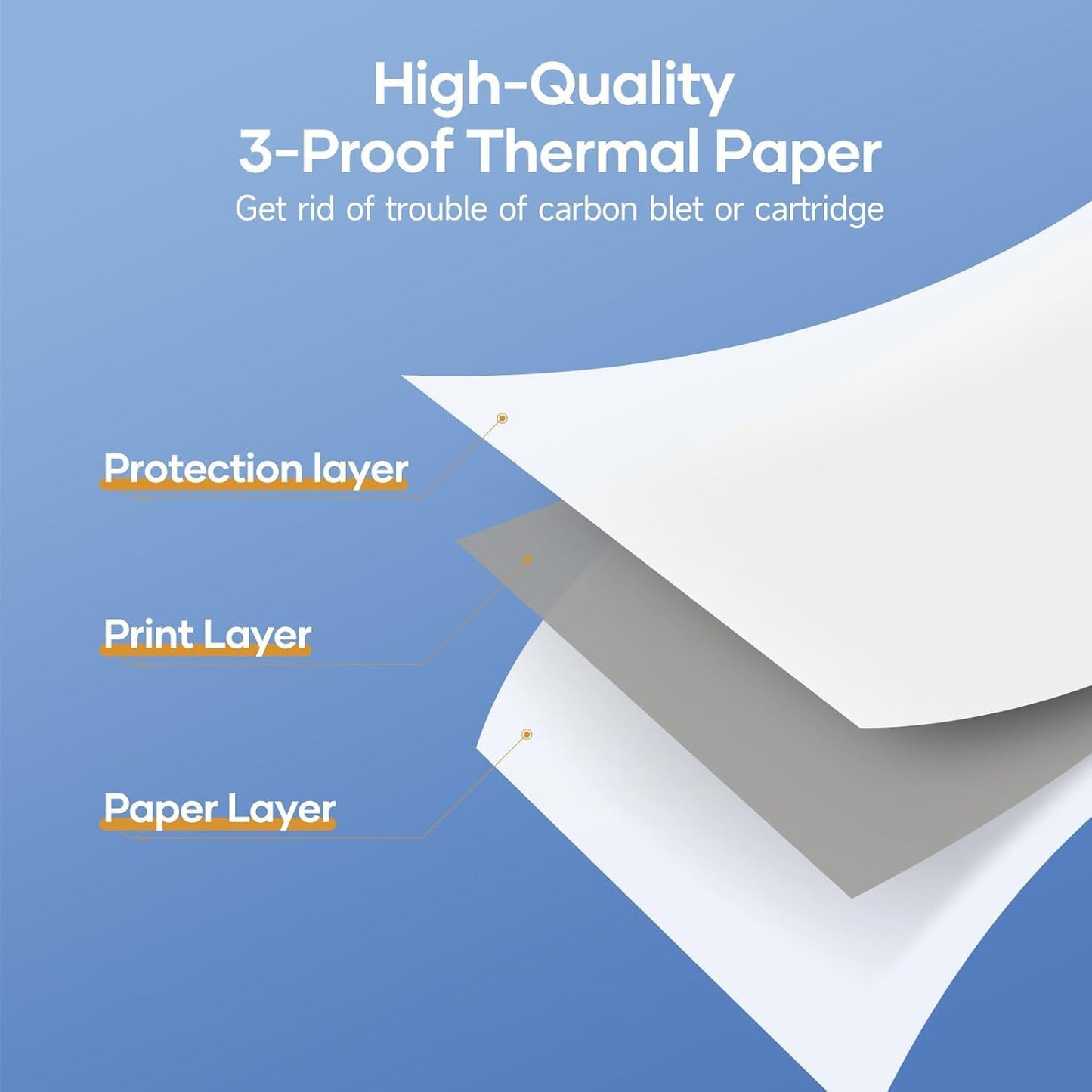 Thermal Paper 8.5 x 11 Inch (100 Sheets) - Letter Size Thermal Printer Paper, Compatible with iDPRT, HPRT, PRT, MT610, M08F, D810, M832, M834, A285M & Most Portable Printers
