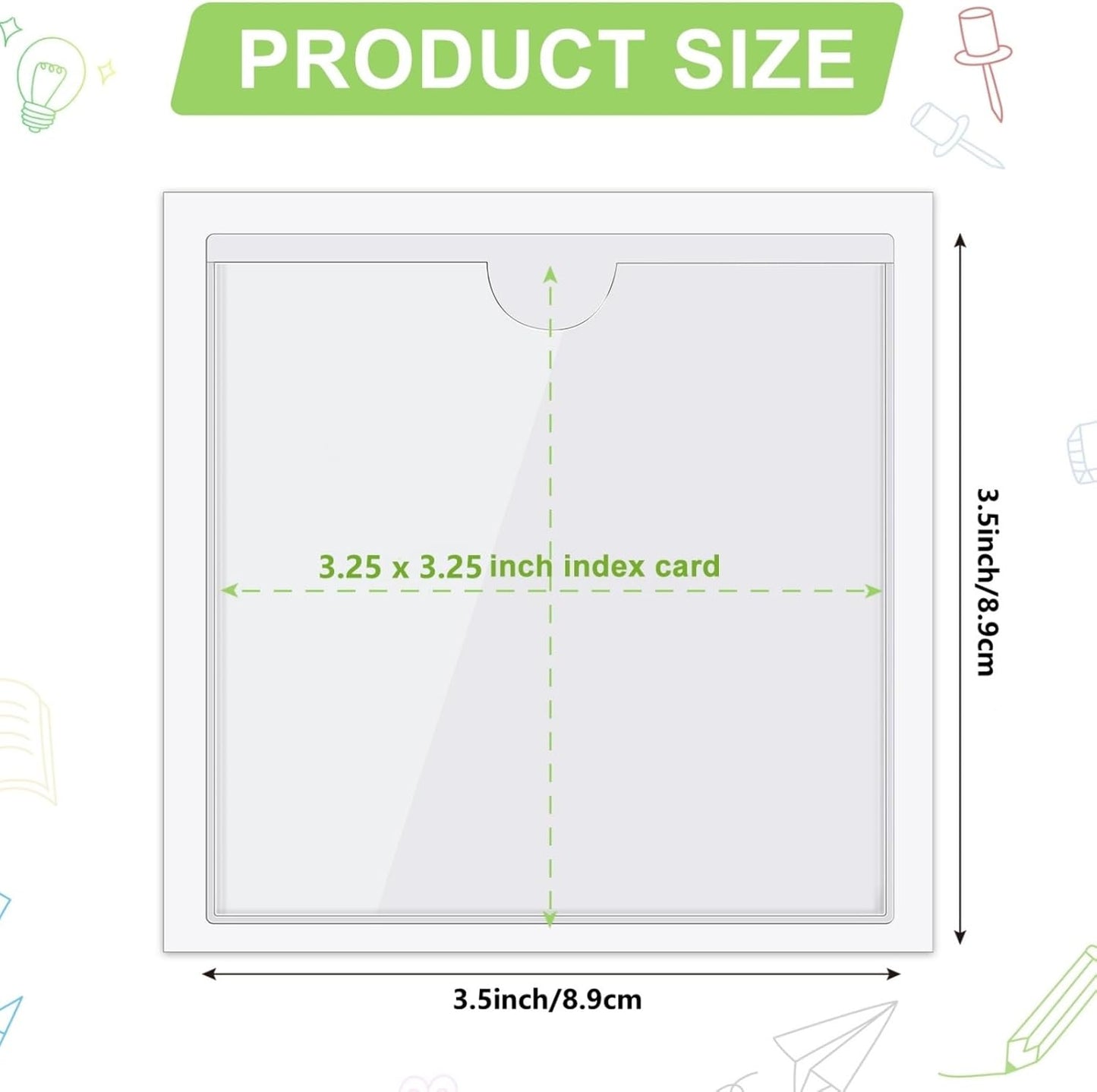 Chinco 30 Pcs Self Adhesive Pockets, Bin Labels for Storage Bins, Clear Pocket Label Sleeves, Plastic Index Card Holder with Top Open for Organizing Bins Box Drawer(3.5 x 3.5 Inch)