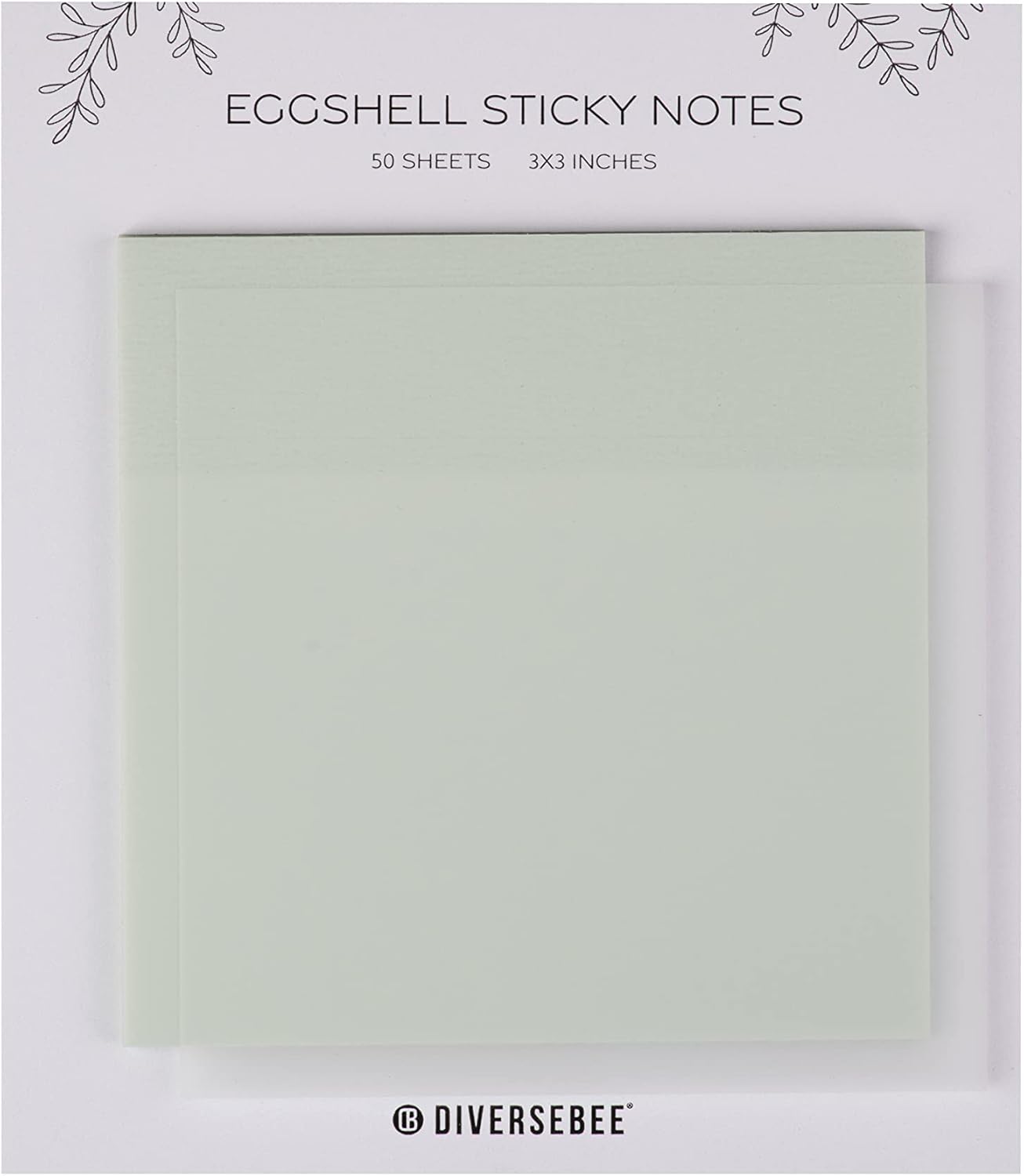 DiverseBee 50 Sheets Pastel Transparent Sticky Notes, 3x3” Clear Sticky Tabs, Translucent Page Flags Book Markers Stickers, Planner Accessories, Bible Journaling Study Office Supplies (Eggshell)