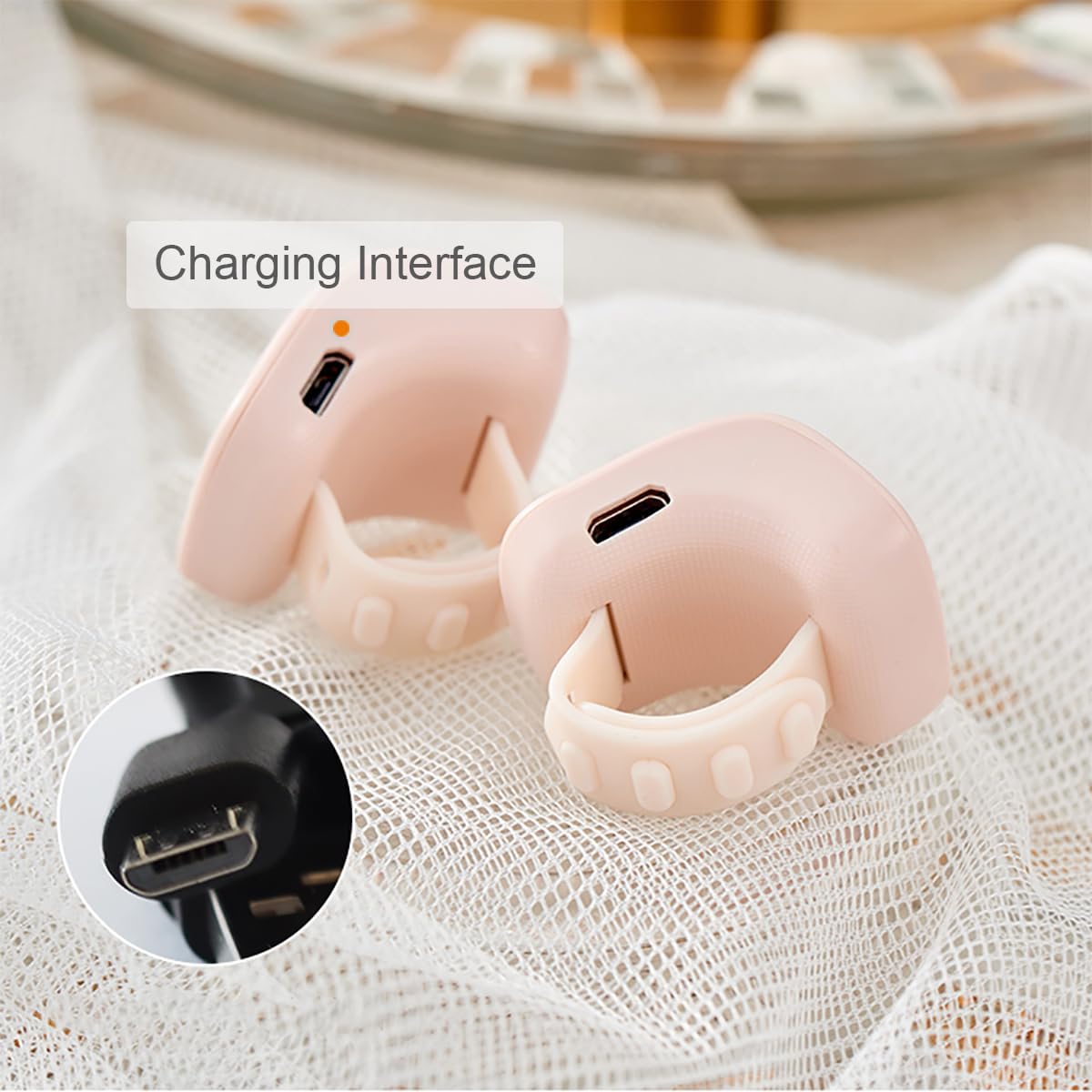 Rechargeable Silent Finger Counter 6 Channels Digital Tasbih Tally Clicker with LED for Prayer Knitting Sports Gift